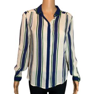 Anthropologie Maeve Striped Button Down Blouse